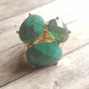 Turquoise Faux Gemstone Fashion Ring